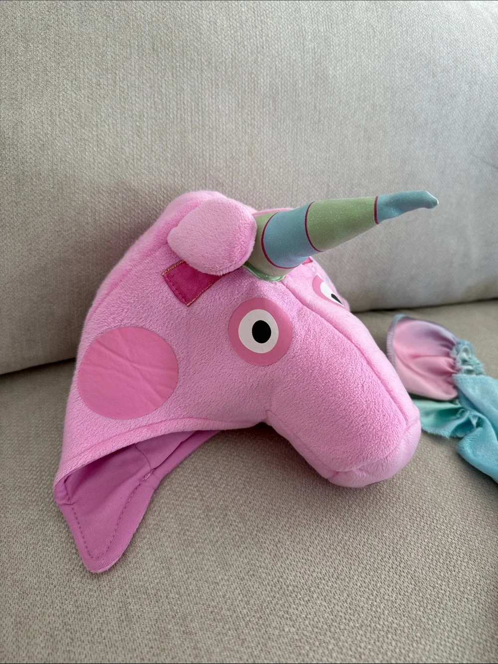 Peppa Pig Pink & Aqua Pastel Unicorn Costume Dress with Headpiece